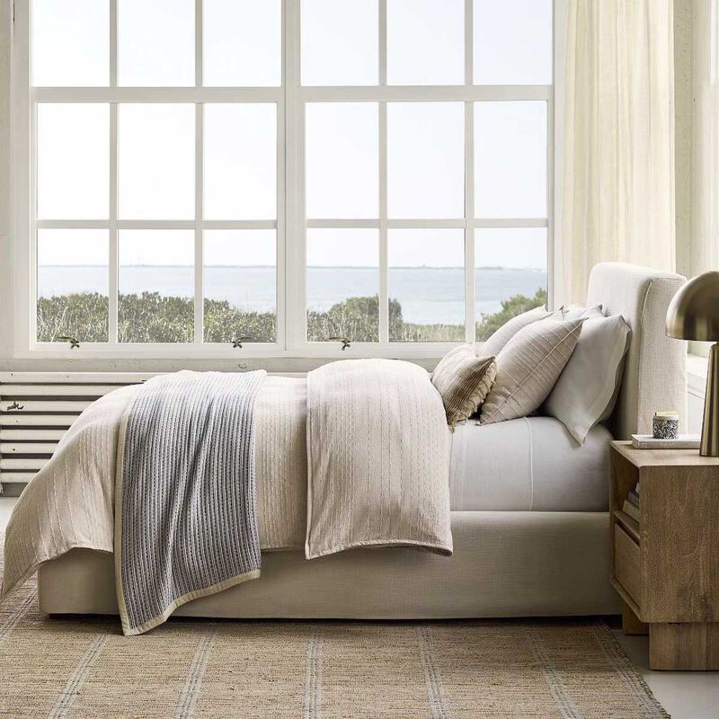 West Elm Striped Double Cloth Blanket image number 2